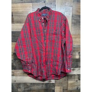 Ralph Lauren Big Shirt Plaid Button Down Long Sleeve Cotton Men XL